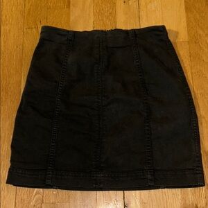 ♡ free people black denim skirt size 0